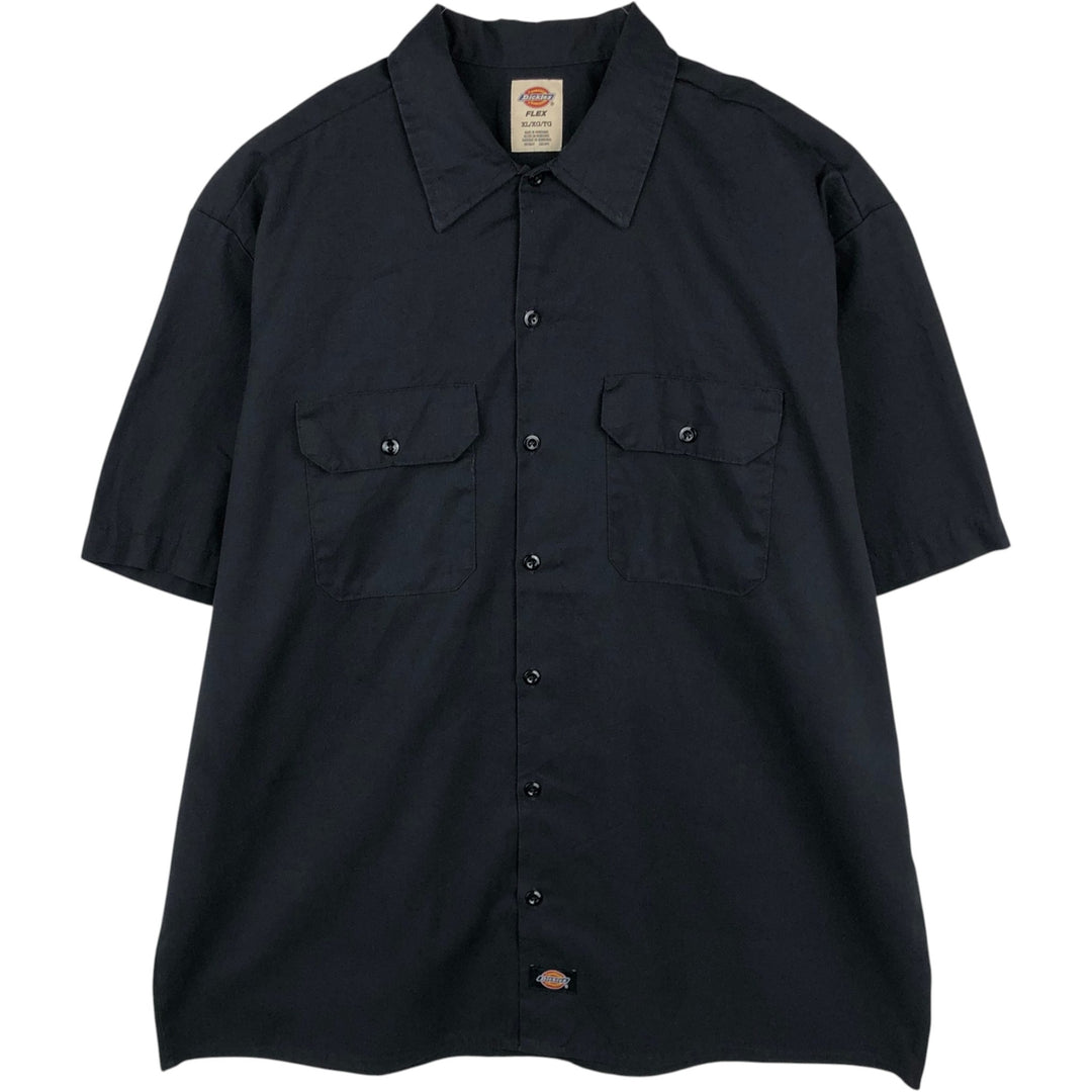 Dickies FLEX Short-Sleeve Work Shirt, Boxy Shirt, Men's Size XL unclear black type Vintage Second Hand