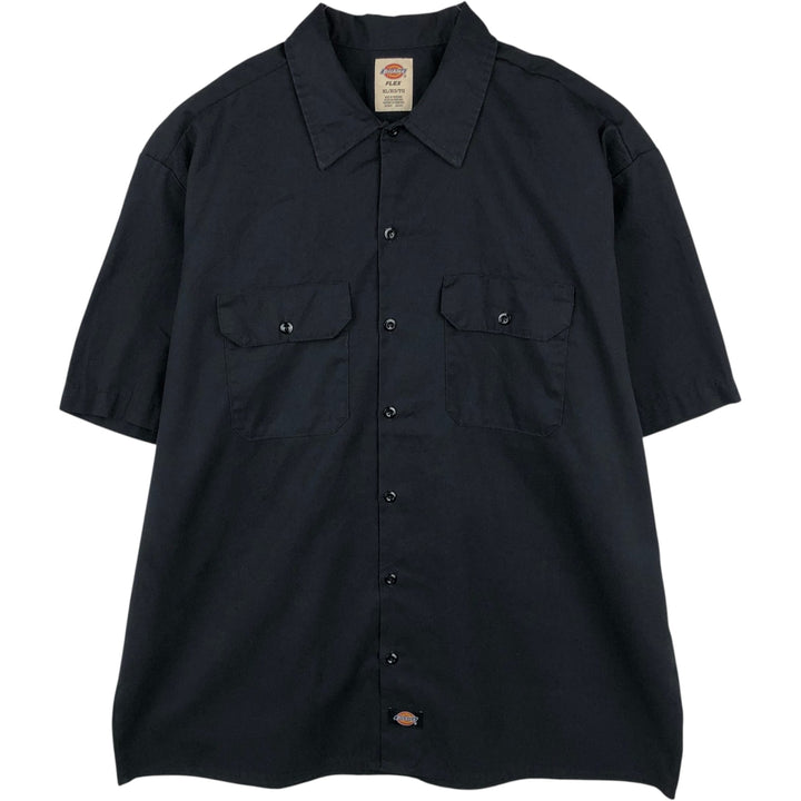 Dickies FLEX Short-Sleeve Work Shirt, Boxy Shirt, Men's Size XL unclear black type Vintage Second Hand
