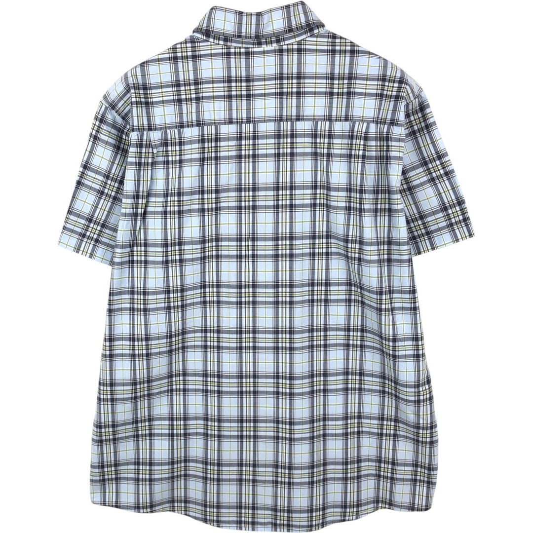 Carhartt Check Pattern Short Sleeve Work Shirt, Men's XL cotton Blue type light blue Vintage Second Hand