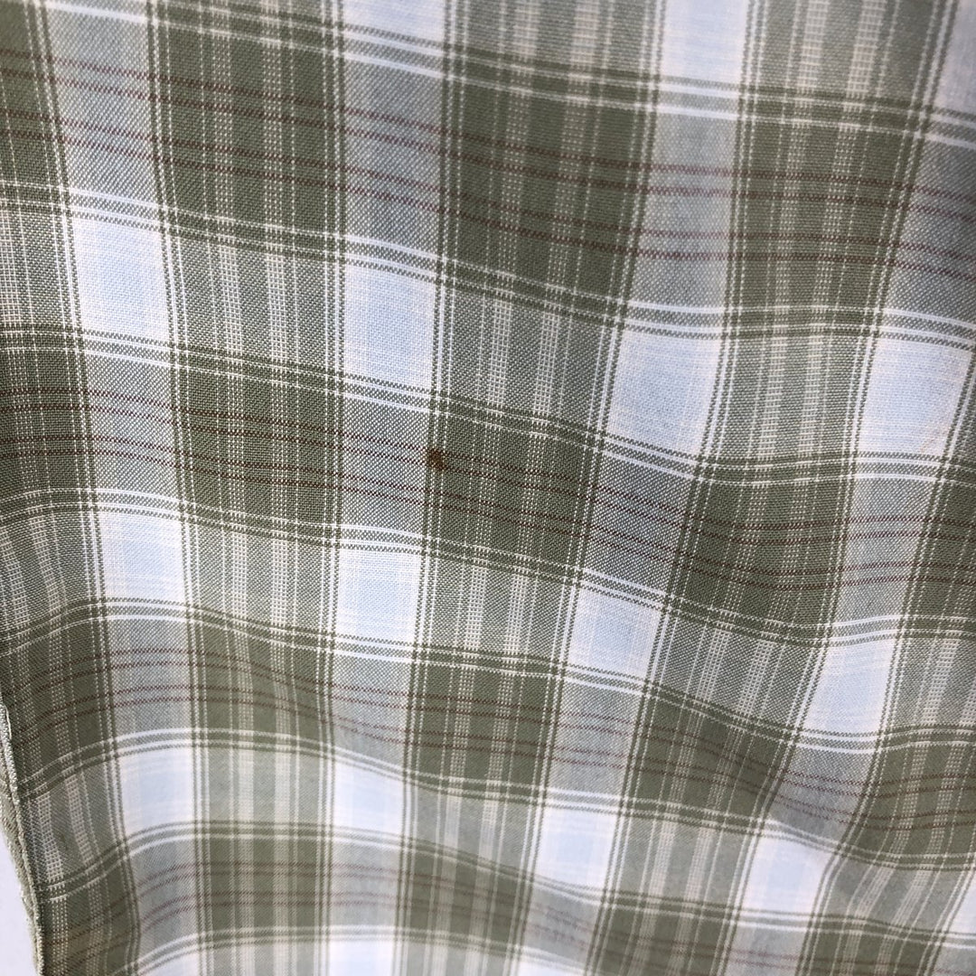 Carhartt Check Pattern Short Sleeve Work Shirt, Men's M cotton Khaki type Vintage Second Hand