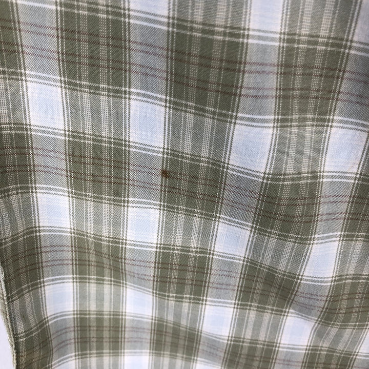 Carhartt Check Pattern Short Sleeve Work Shirt, Men's M cotton Khaki type Vintage Second Hand