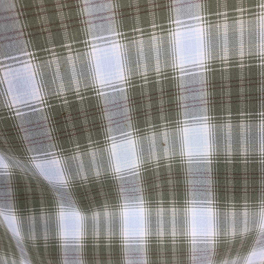 Carhartt Check Pattern Short Sleeve Work Shirt, Men's M cotton Khaki type Vintage Second Hand