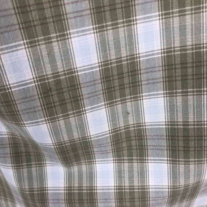 Carhartt Check Pattern Short Sleeve Work Shirt, Men's M cotton Khaki type Vintage Second Hand