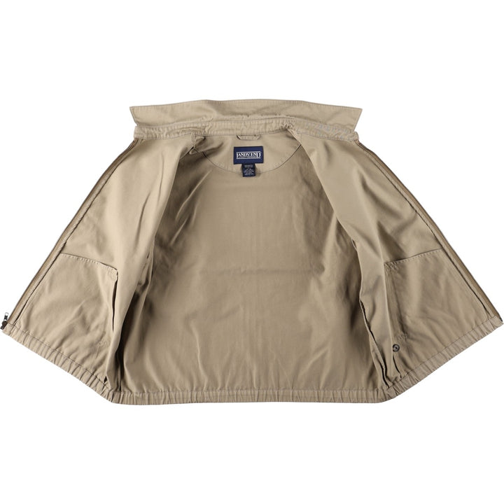 80s-90'S Lands' End Swing Top Sport Jacket, Women's Size L (approx.), Vintage cotton Beige type Vintage Second Hand