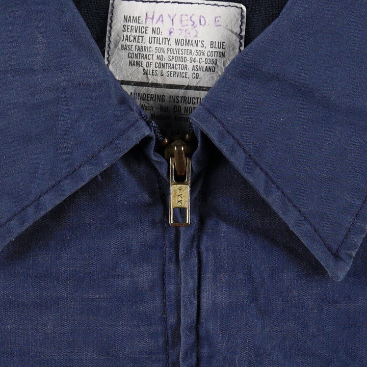 1990'S US Military Utility Jacket, Women's Size XL (Equivalent), Vintage polyester navy blue type Vintage Second Hand