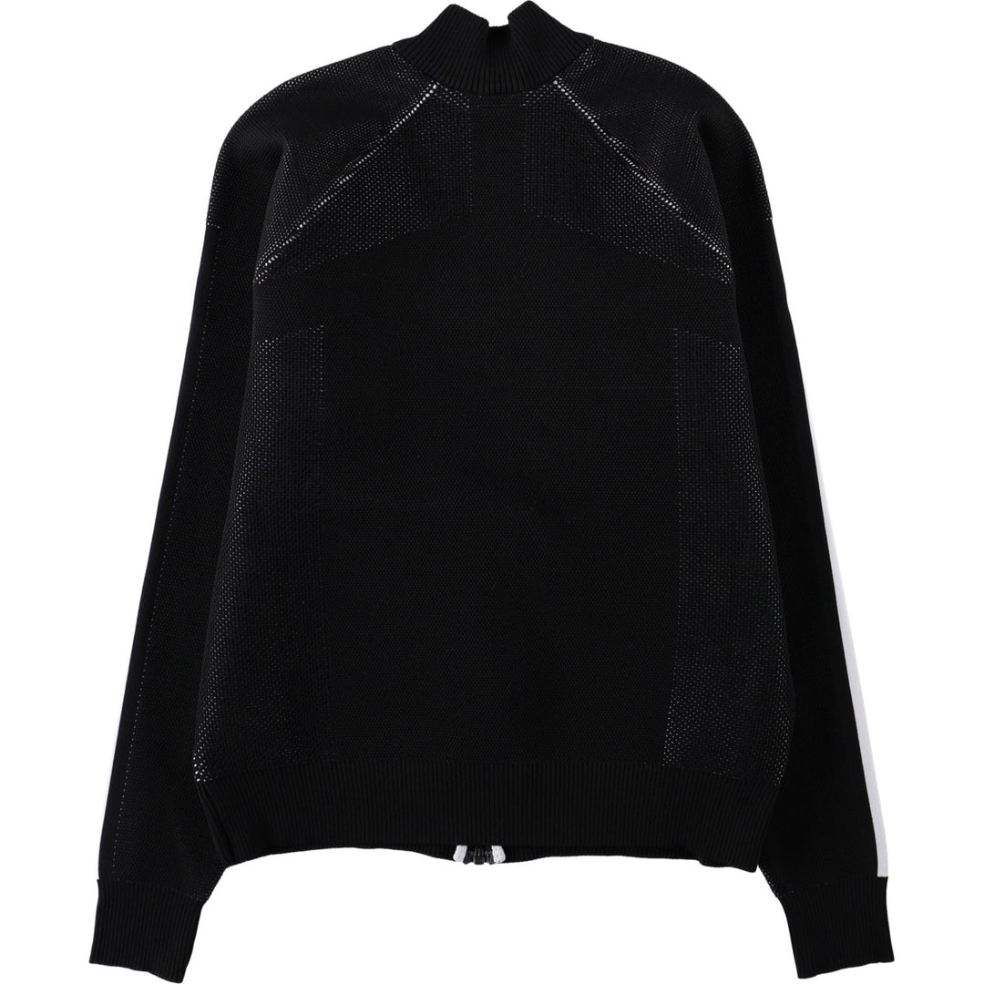 Adidas track jacket, women's size M (approx.) polyester black type Vintage Second Hand