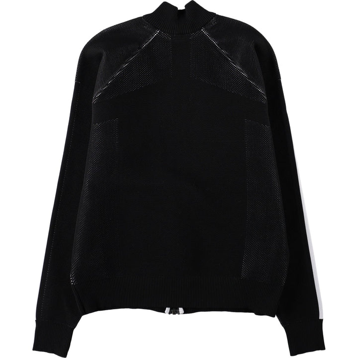 Adidas track jacket, women's size M (approx.) polyester black type Vintage Second Hand