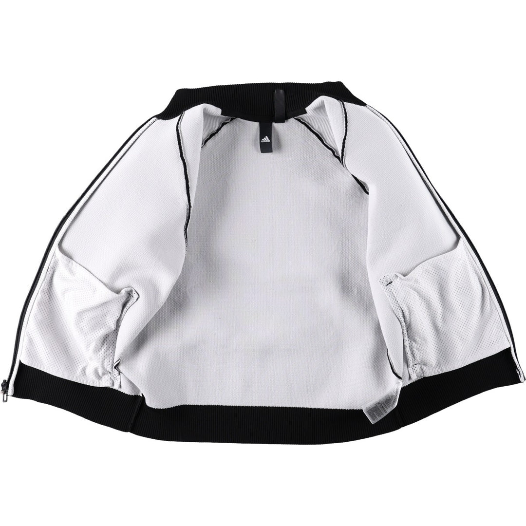 Adidas track jacket, women's size M (approx.) polyester black type Vintage Second Hand