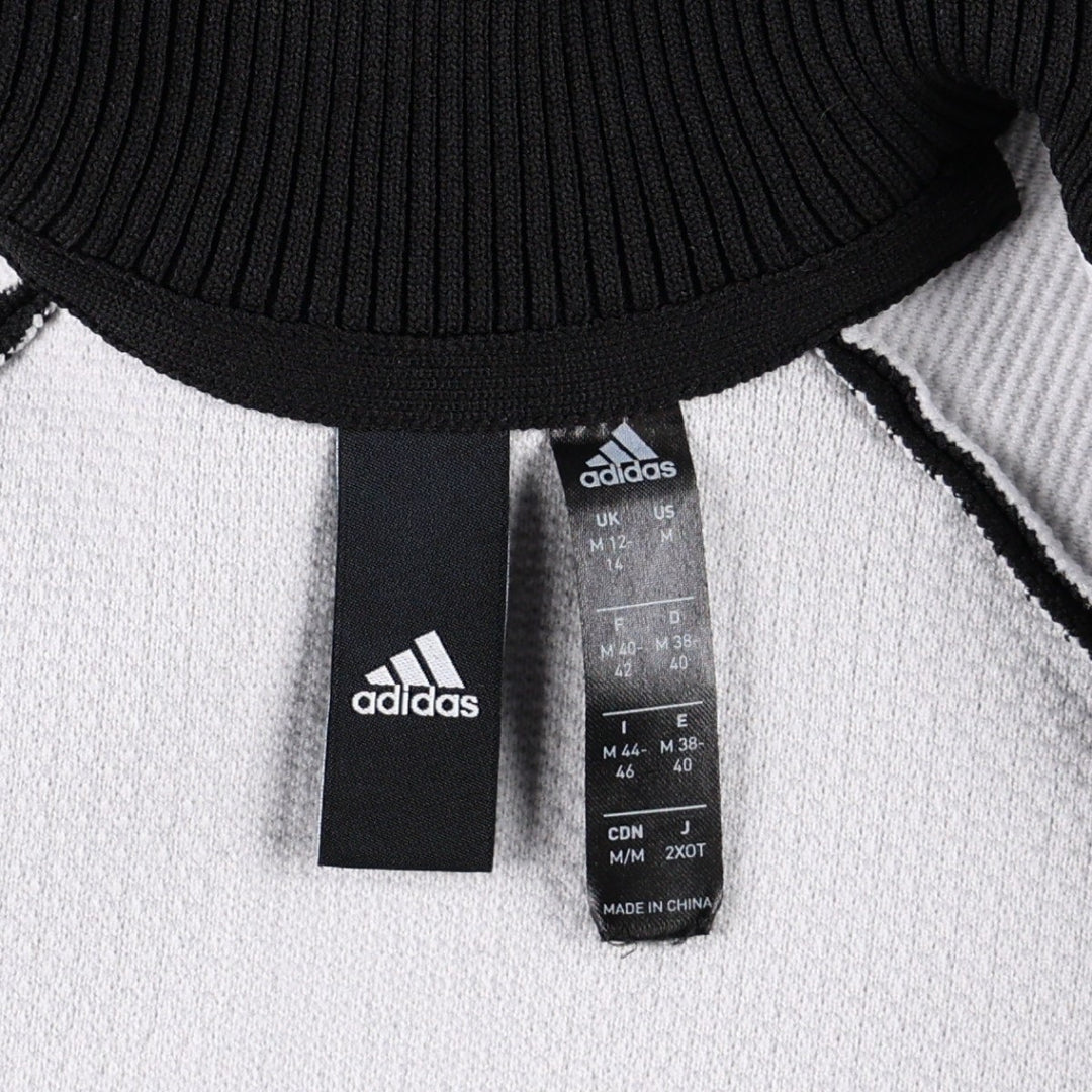 Adidas track jacket, women's size M (approx.) polyester black type Vintage Second Hand
