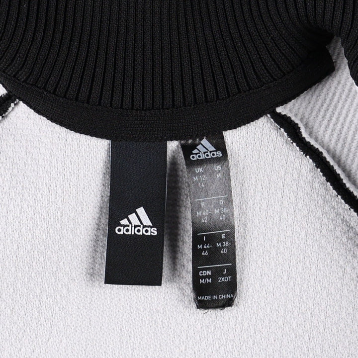 Adidas track jacket, women's size M (approx.) polyester black type Vintage Second Hand