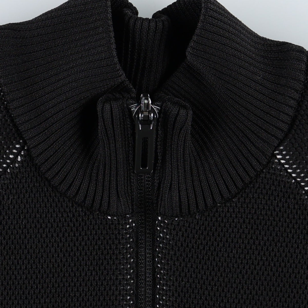 Adidas track jacket, women's size M (approx.) polyester black type Vintage Second Hand