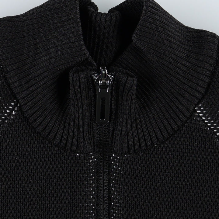 Adidas track jacket, women's size M (approx.) polyester black type Vintage Second Hand