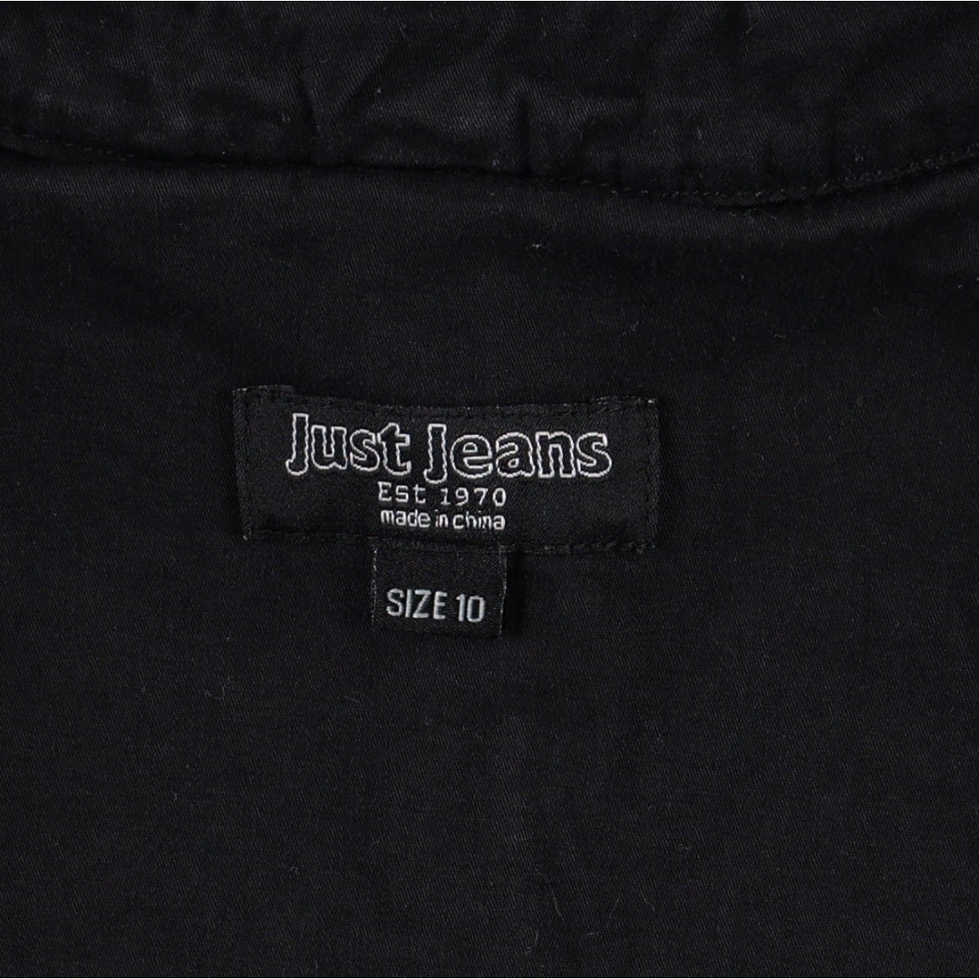 Just Jeans Cotton Jacket Napoleon Jacket Women's Size L (approx.) cotton black type Vintage Second Hand
