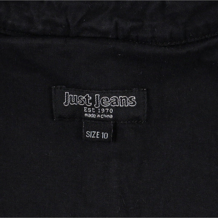Just Jeans Cotton Jacket Napoleon Jacket Women's Size L (approx.) cotton black type Vintage Second Hand