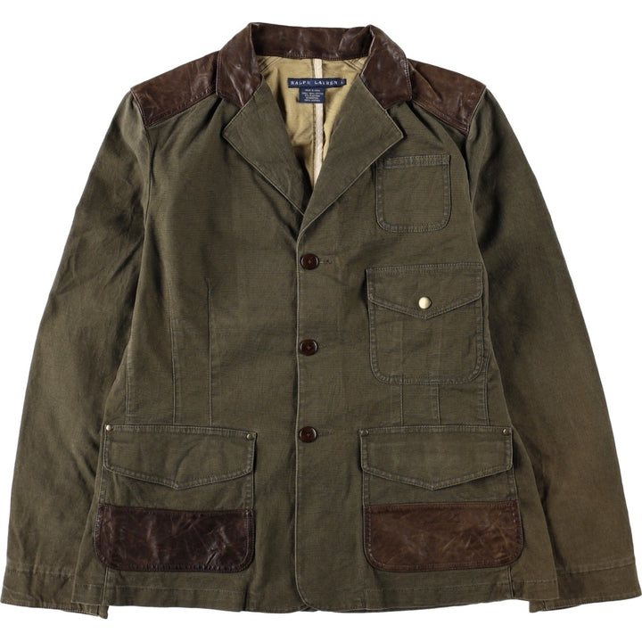 Ralph Lauren hunting jacket, women's size L (approx.) cotton Khaki type Vintage Second Hand