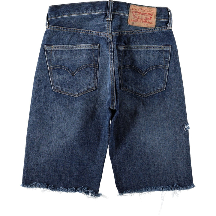 Levi's Cut-off Denim Half Pants, Women's Size M (W26 equivalent) cotton navy blue type Vintage Second Hand