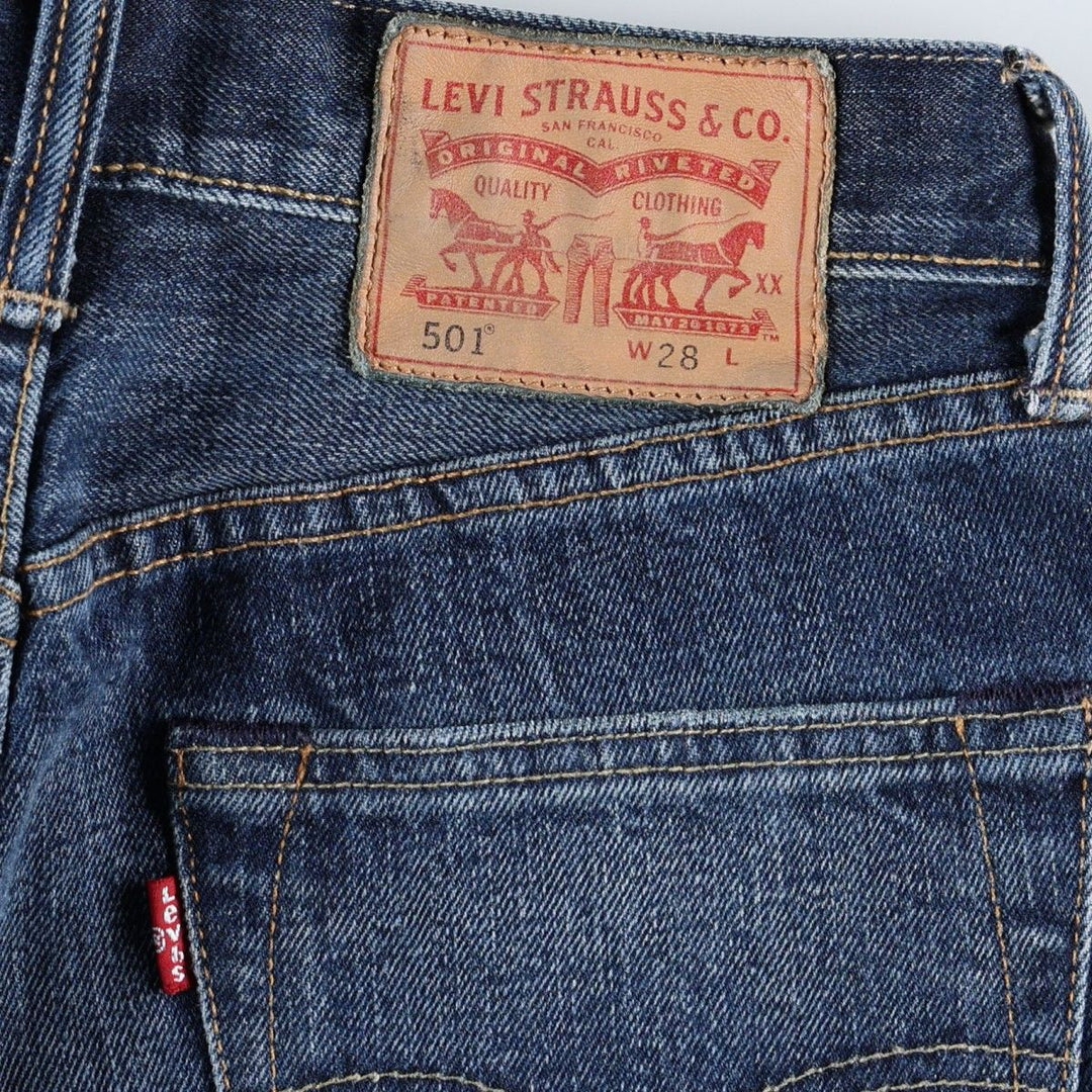 Levi's Cut-off Denim Half Pants, Women's Size M (W26 equivalent) cotton navy blue type Vintage Second Hand