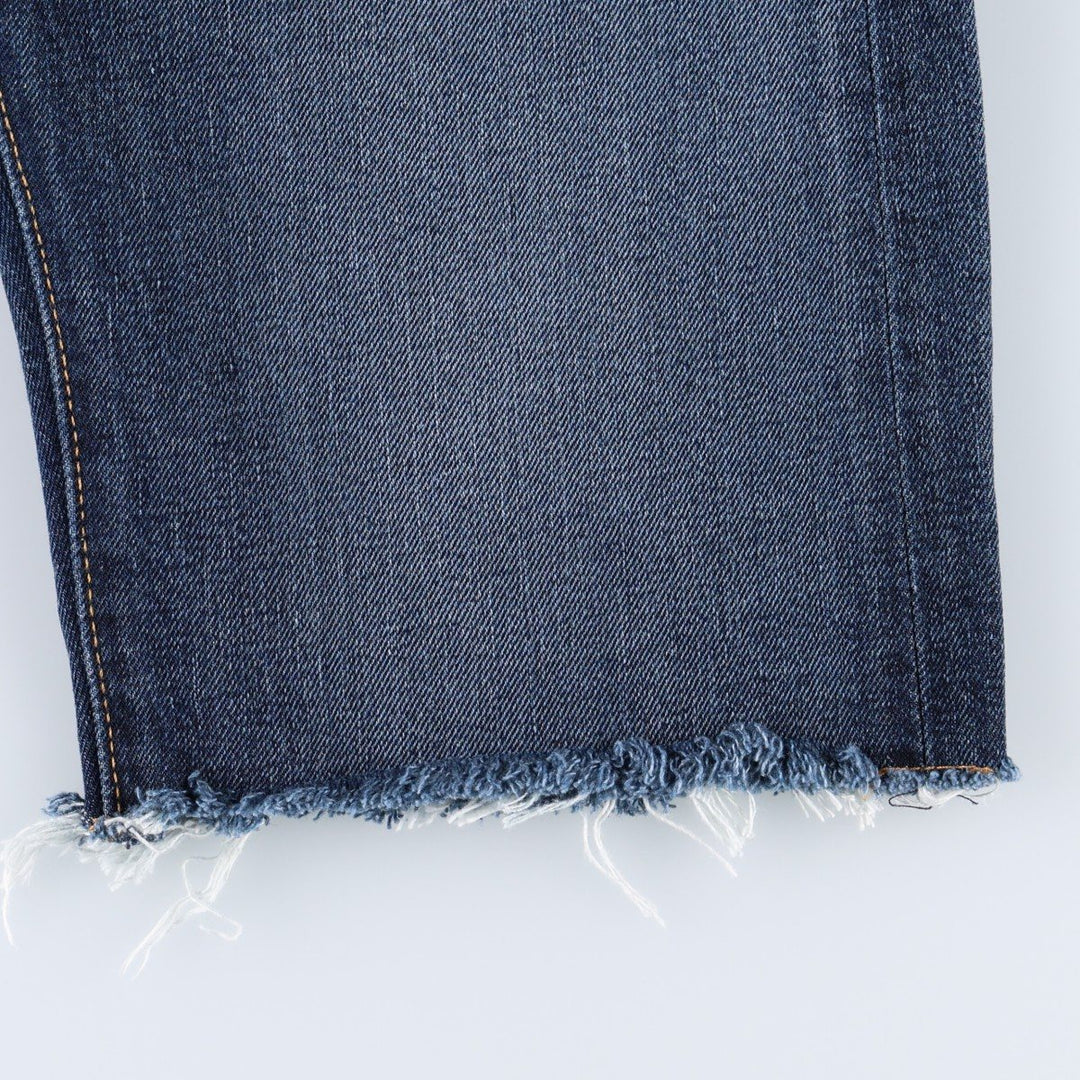 Levi's Cut-off Denim Half Pants, Women's Size M (W26 equivalent) cotton navy blue type Vintage Second Hand