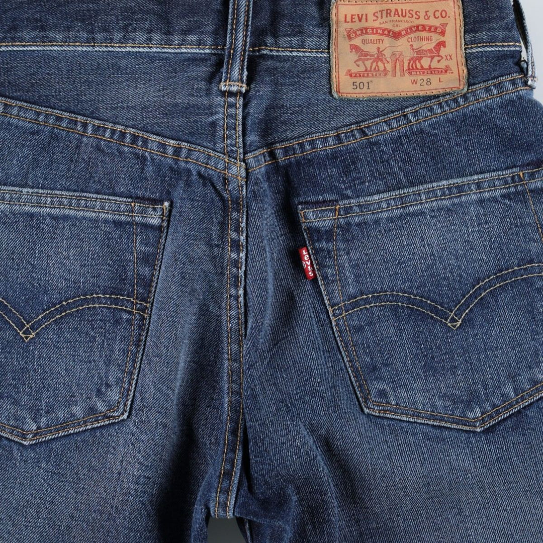 Levi's Cut-off Denim Half Pants, Women's Size M (W26 equivalent) cotton navy blue type Vintage Second Hand