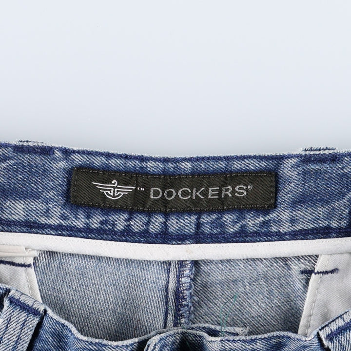 Dockers Women's XL (W31) Two-Pleat Denim Shorts unclear blue type Vintage Second Hand