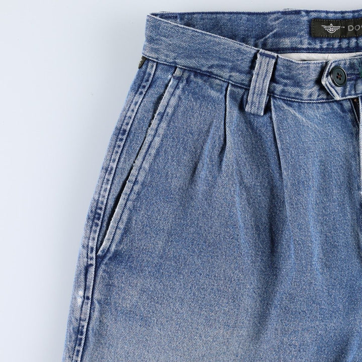Dockers Women's XL (W31) Two-Pleat Denim Shorts unclear blue type Vintage Second Hand