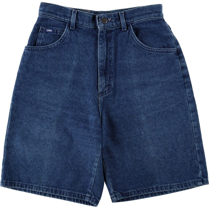 90'S Lee RIDERS denim shorts, made in USA, women's size L (equivalent to W28), vintage. cotton navy blue type Vintage Second Hand