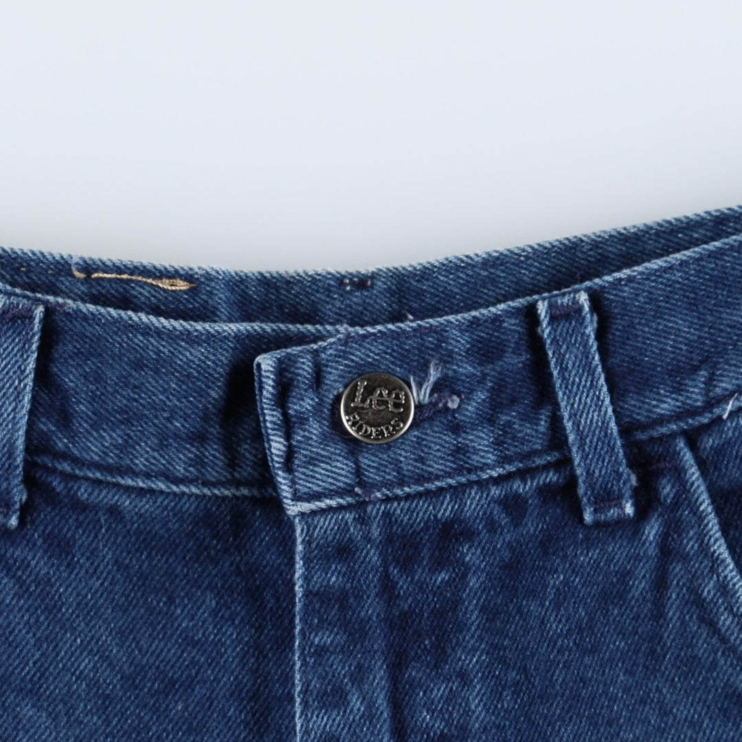 90'S Lee RIDERS denim shorts, made in USA, women's size L (equivalent to W28), vintage. cotton navy blue type Vintage Second Hand