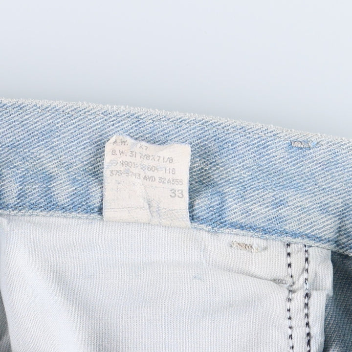 Lee denim shorts, women's size L (equivalent to W29). cotton Blue type light blue Vintage Second Hand