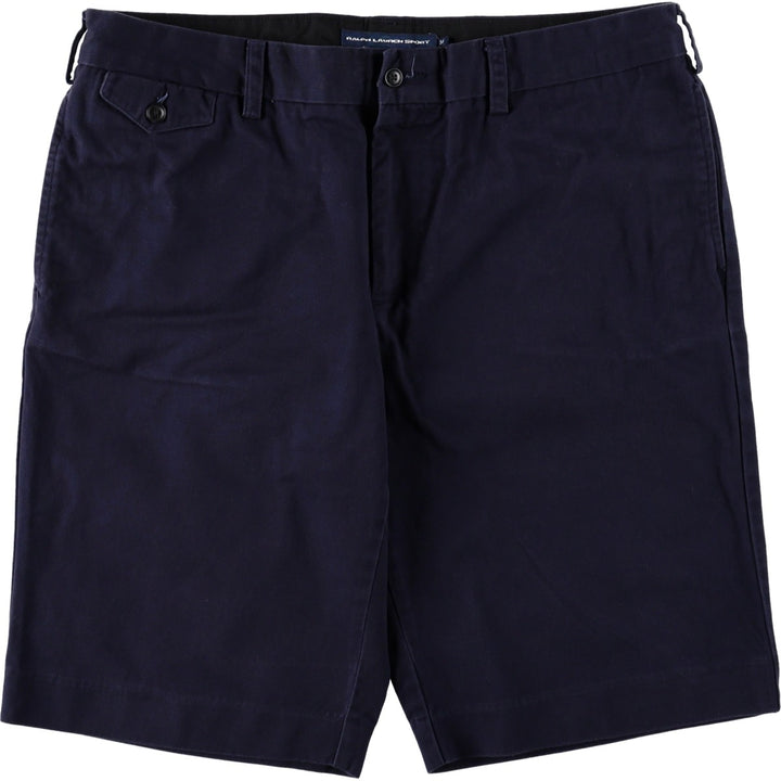 Ralph Lauren RALPH LAUREN SPORT Chino Shorts, Women's XXL (equivalent to W37) cotton navy blue type Vintage Second Hand