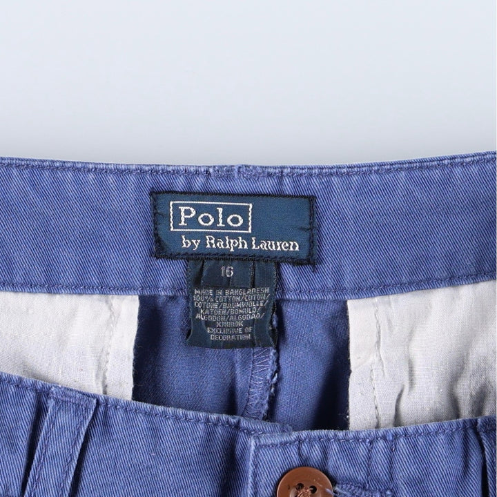 Ralph Lauren POLO by Ralph Lauren Chino Shorts, Women's Size L (equivalent to W29) cotton blue type Vintage Second Hand