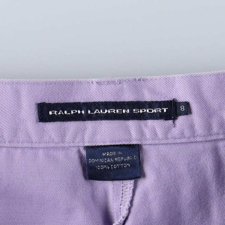 Ralph Lauren RALPH LAUREN SPORT Chino Shorts, Women's Size L (W30) cotton purple type Vintage Second Hand