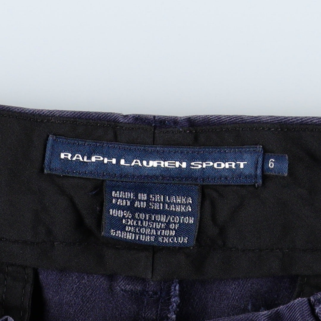 Ralph Lauren RALPH LAUREN SPORT Chino Shorts, Women's XL (W32) cotton navy blue type Vintage Second Hand