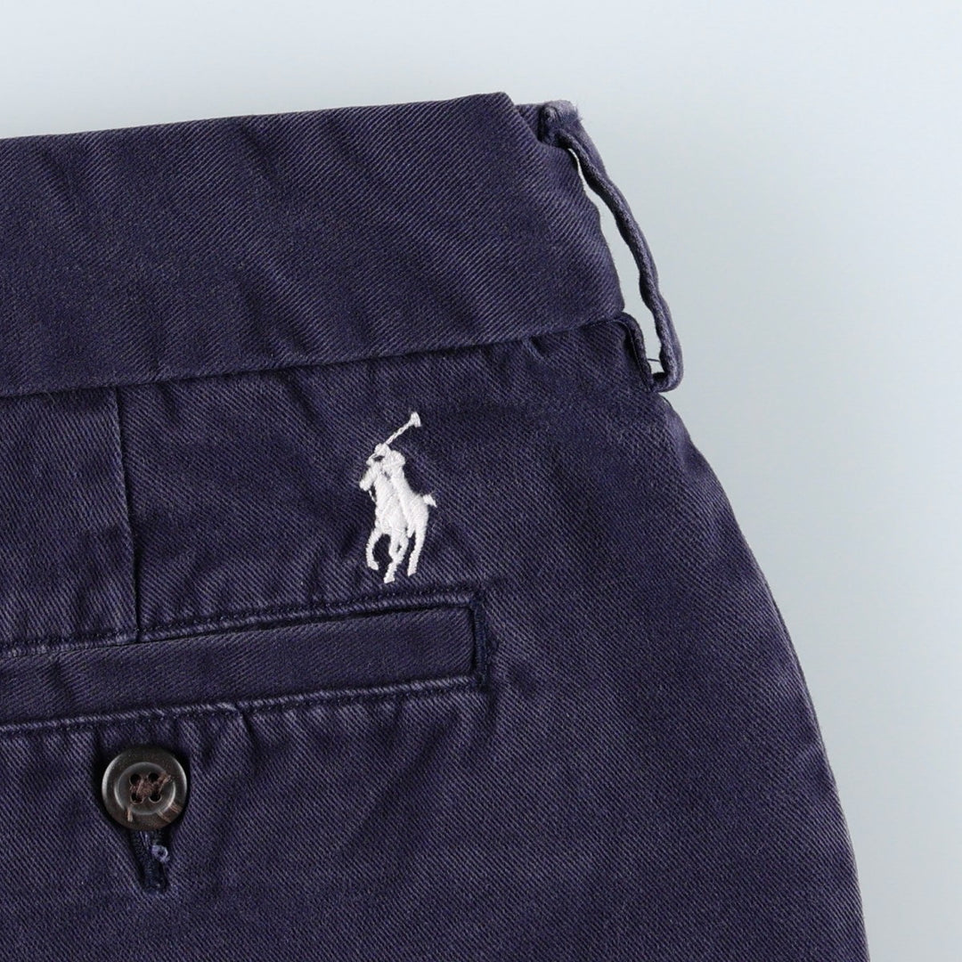 Ralph Lauren RALPH LAUREN SPORT Chino Shorts, Women's XL (W32) cotton navy blue type Vintage Second Hand