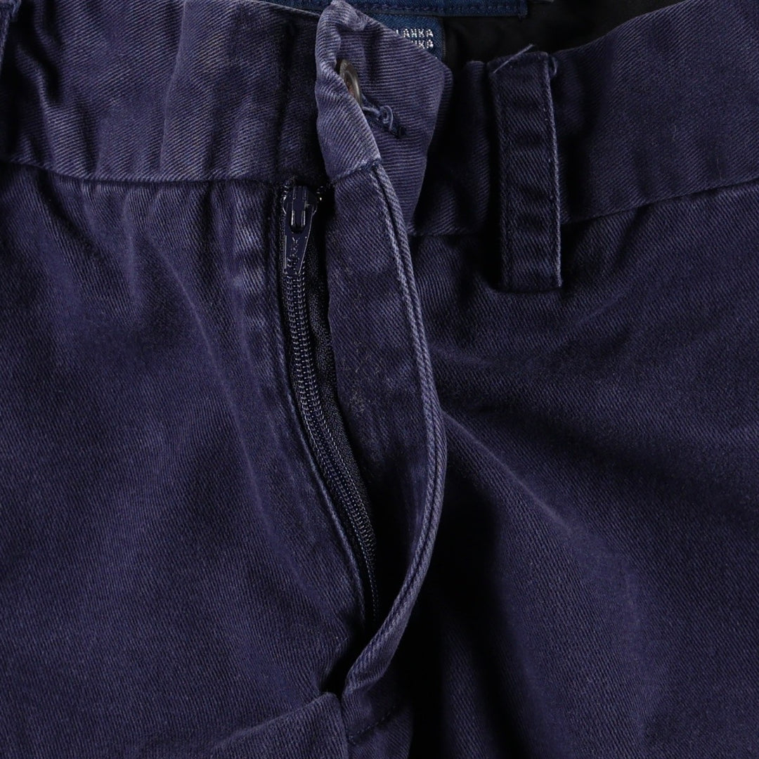 Ralph Lauren RALPH LAUREN SPORT Chino Shorts, Women's XL (W32) cotton navy blue type Vintage Second Hand