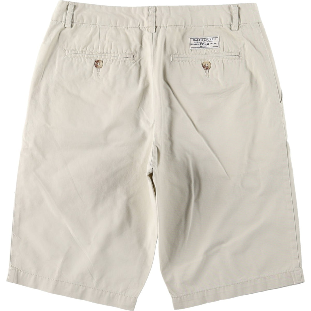 Ralph Lauren POLO RALPH LAUREN Chino Shorts, Women's Size L (equivalent to W30) cotton ivory Vintage Second Hand