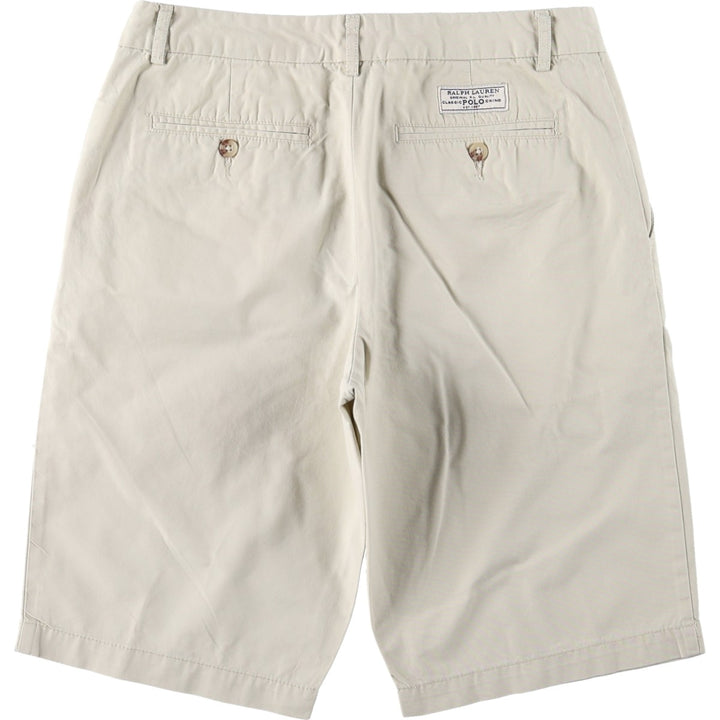 Ralph Lauren POLO RALPH LAUREN Chino Shorts, Women's Size L (equivalent to W30) cotton ivory Vintage Second Hand