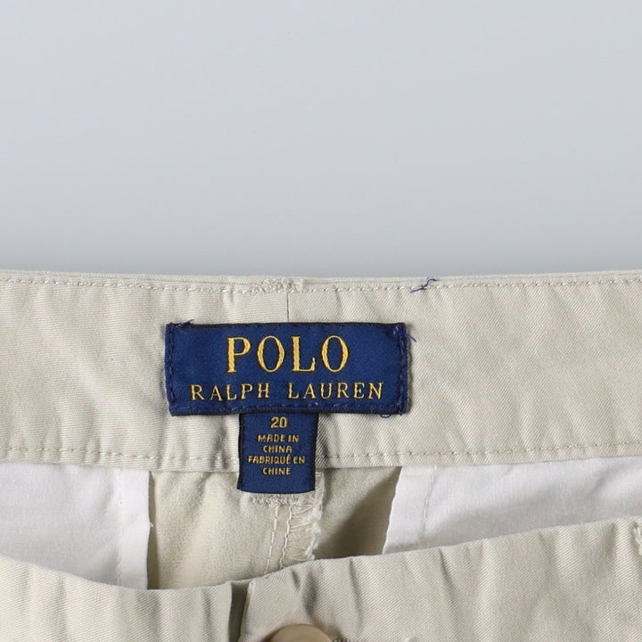 Ralph Lauren POLO RALPH LAUREN Chino Shorts, Women's Size L (equivalent to W30) cotton ivory Vintage Second Hand