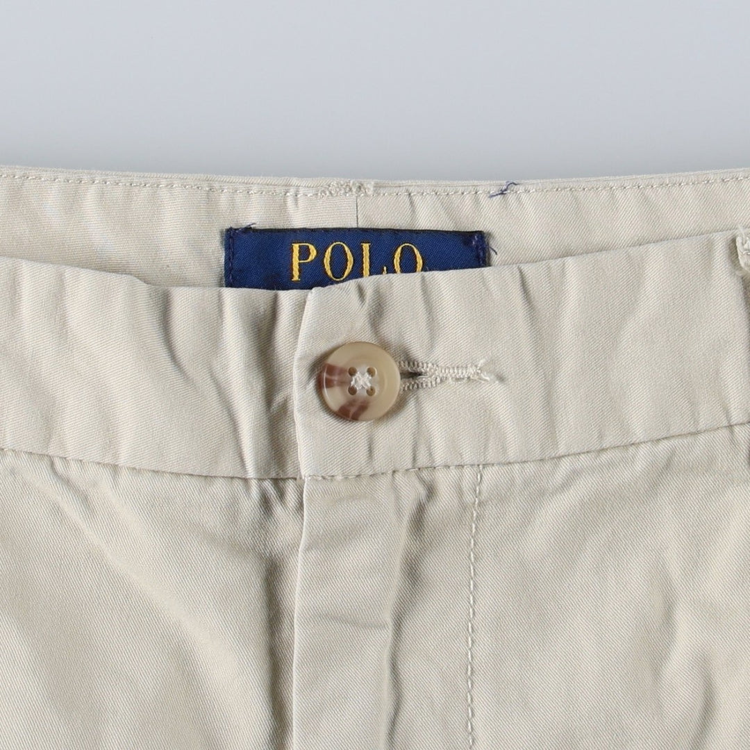 Ralph Lauren POLO RALPH LAUREN Chino Shorts, Women's Size L (equivalent to W30) cotton ivory Vintage Second Hand