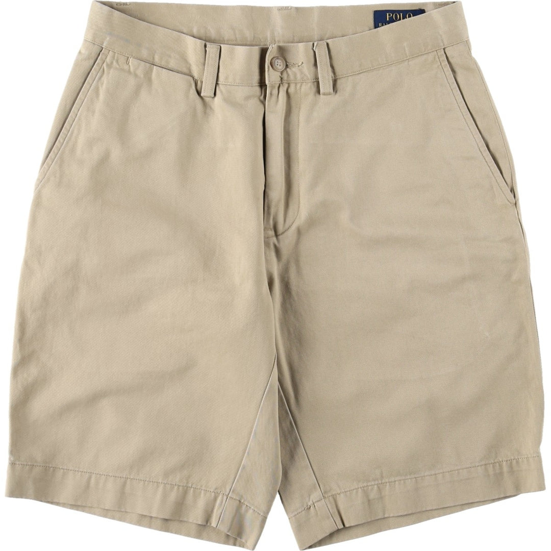 Ralph Lauren POLO RALPH LAUREN CLASSIC FIT 9 Chino Shorts, Women's Size L (W30 equivalent) cotton Beige type Vintage Second Hand