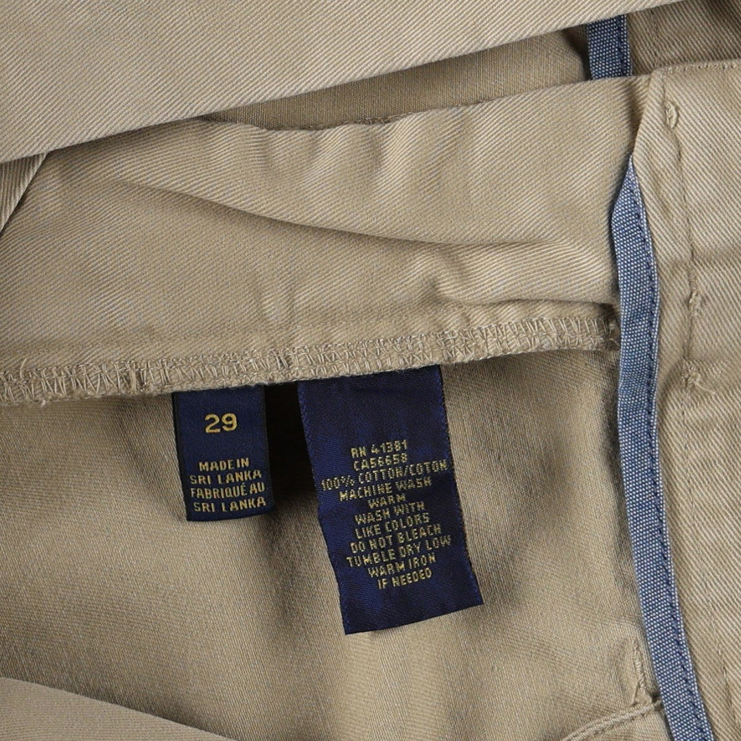 Ralph Lauren POLO RALPH LAUREN CLASSIC FIT 9 Chino Shorts, Women's Size L (W30 equivalent) cotton Beige type Vintage Second Hand