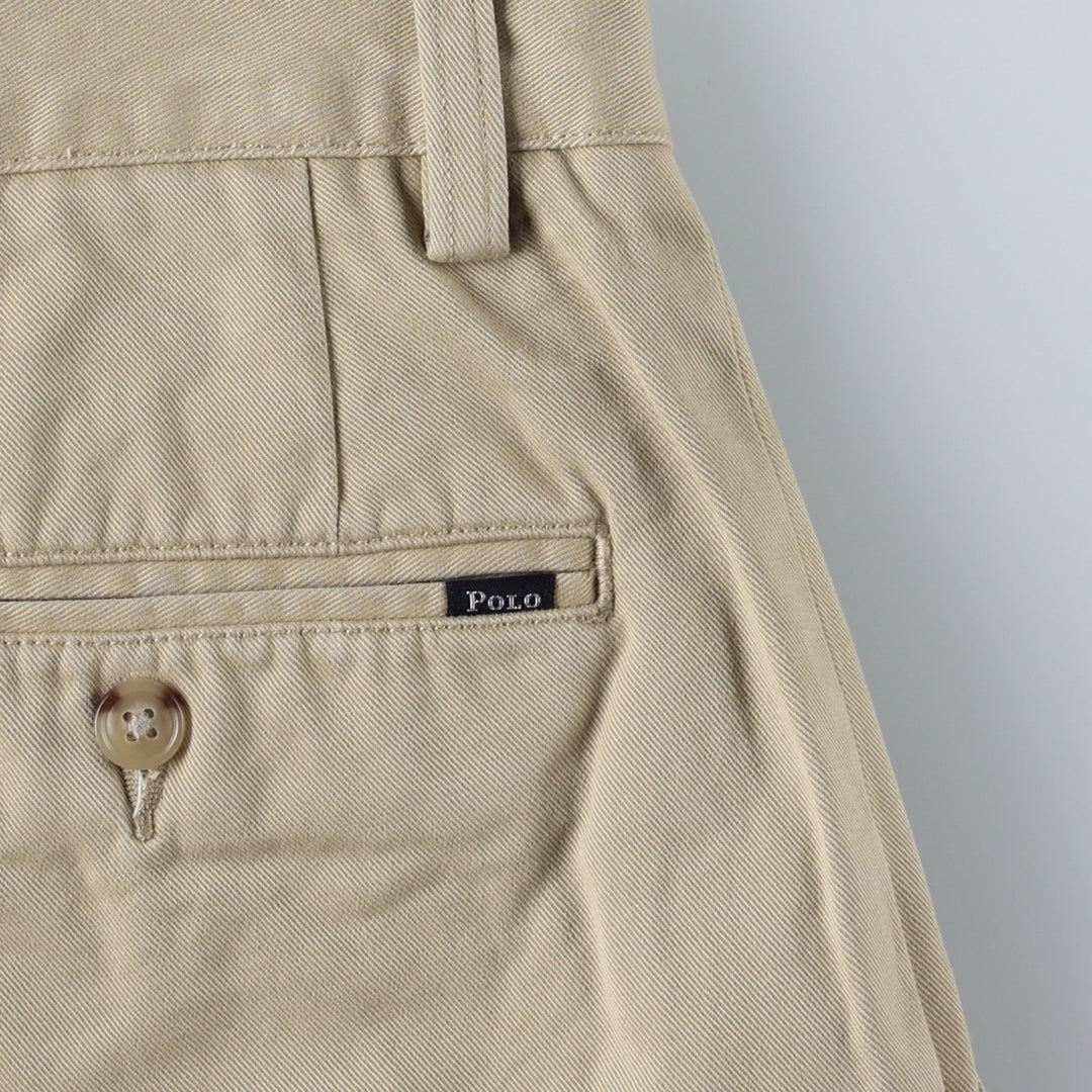 Ralph Lauren POLO RALPH LAUREN CLASSIC FIT 9 Chino Shorts, Women's Size L (W30 equivalent) cotton Beige type Vintage Second Hand