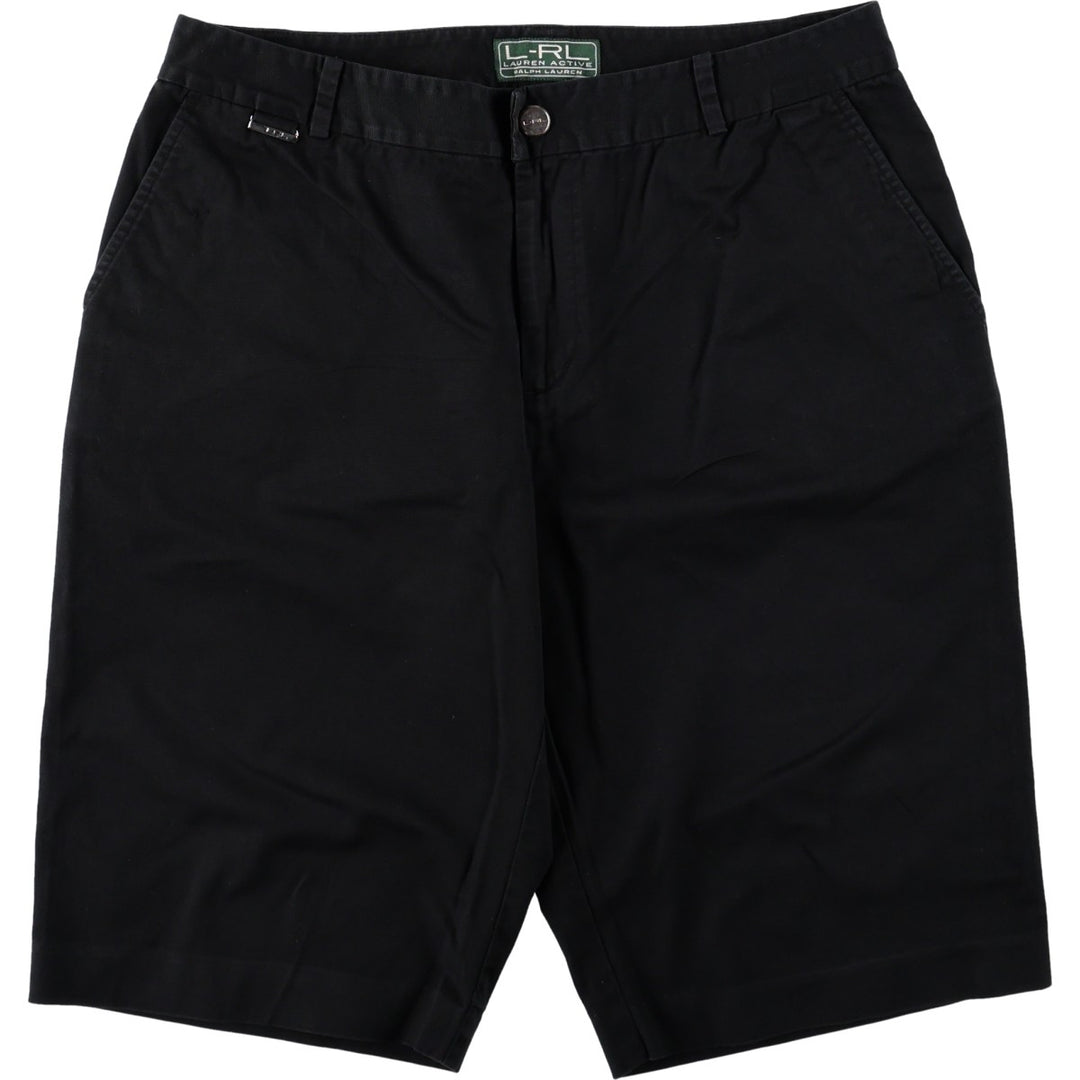 Ralph Lauren L-RL LAUREN ACTIVE Chino Shorts, Women's XL (W32) cotton black type Vintage Second Hand