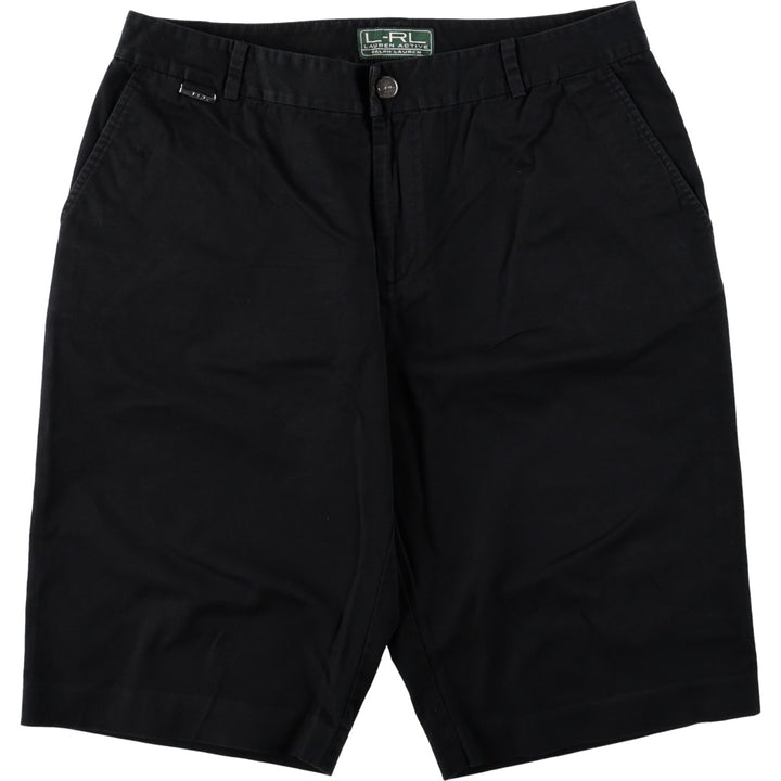 Ralph Lauren L-RL LAUREN ACTIVE Chino Shorts, Women's XL (W32) cotton black type Vintage Second Hand