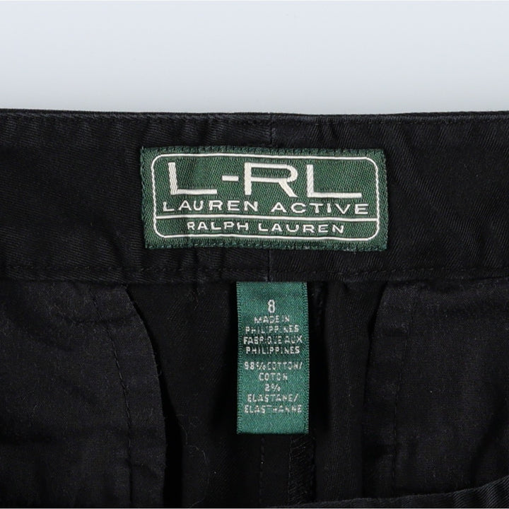 Ralph Lauren L-RL LAUREN ACTIVE Chino Shorts, Women's XL (W32) cotton black type Vintage Second Hand