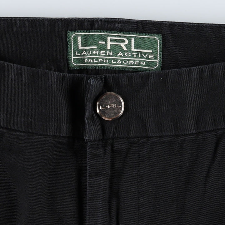 Ralph Lauren L-RL LAUREN ACTIVE Chino Shorts, Women's XL (W32) cotton black type Vintage Second Hand