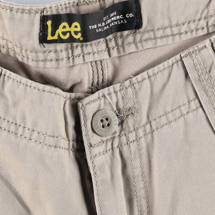 Lee cargo shorts, women's size XL (equivalent to W31). cotton Beige type Vintage Second Hand