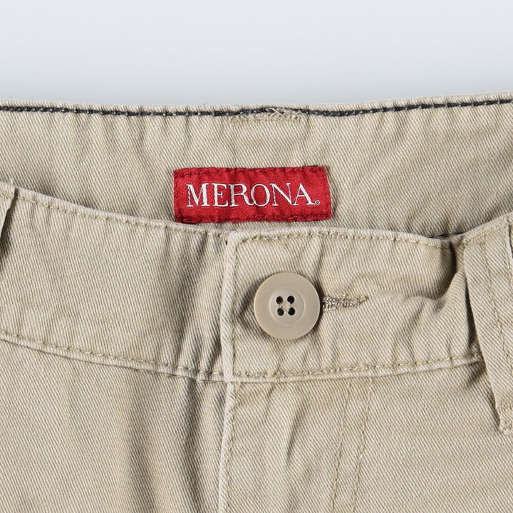 MERONA Cargo Shorts, Women's XL (equivalent to W31) cotton Beige type Vintage Second Hand