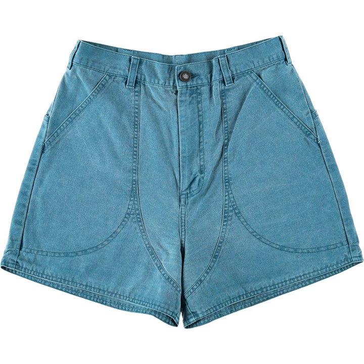 2000'S Patagonia 57129S4 Duck Canvas Shorts, Women's Size L (W28 equivalent) cotton Blue type light blue Vintage Second Hand