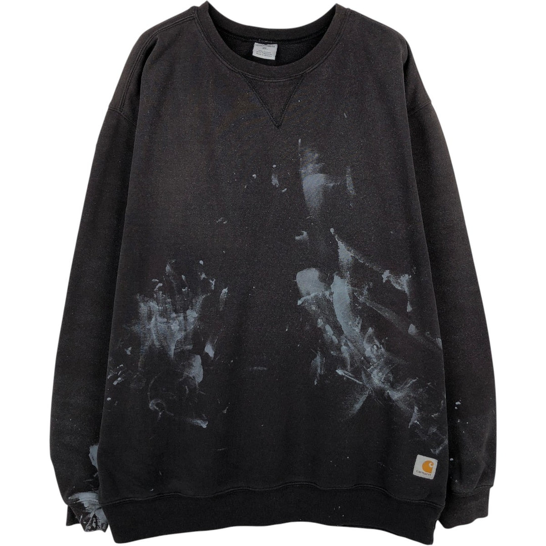 Carhartt Painted One-Point Logo Sweatshirt, Men's XL cotton black type Vintage Second Hand
