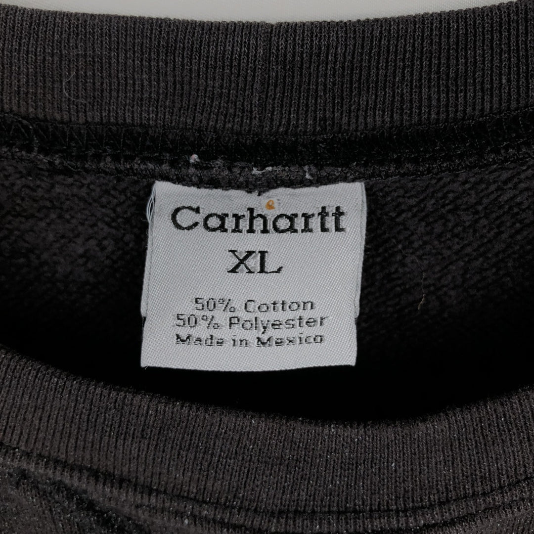 Carhartt Painted One-Point Logo Sweatshirt, Men's XL cotton black type Vintage Second Hand